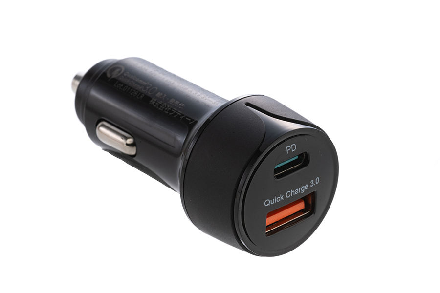 超速充電カーチャージャー PD + QC2ポート 20W