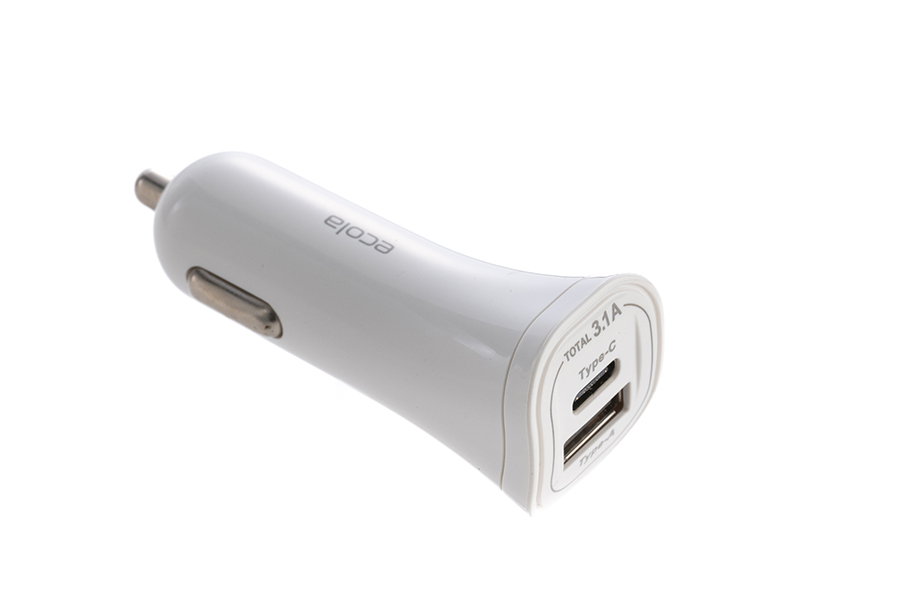 USB A Type-C 2Ports Car Charger 3.1A


